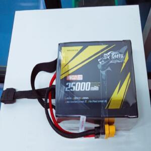 Tattu 330Wh/Kg 반고체형 25000mAh 12S 10C 44.4V 리포 배터리 팩(AS150 포함) EFT X950 프레임워크 플매트