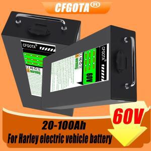 할리용 60V 배터리 20AH-100AH 리튬 팩 40AH BMS 3000W 전기 스쿠터 바이크 오토바이+충전기 포함