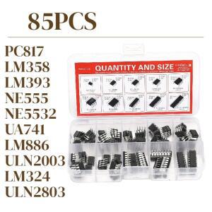 85개 10종류 PC817 LM358 LM393 NE555 NE5532 UA741 LM886 ULN2003 LM324 집적 회로 DIP IC 조합 칩 키트