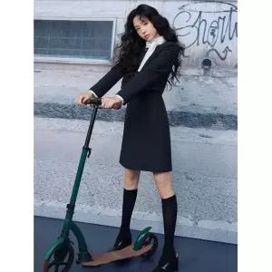 JJ지고트 타이넥 레이어드 트위드 원피스 +재킷세트 GRAA0OP331 1506412