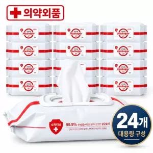 휴대용 손소독티슈 의약외품 메디와이퍼 외출용 80매 24개