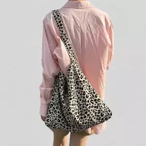 에코백 호피 얼룩말 애니멀 패턴 가방 데일리 장바구니 숄더백 쇼핑백 여성