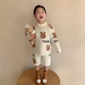 [아이옷샵]래빗 니트 상하복 세트 R7971