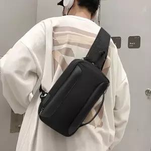 투웨이 토트백 겸용 크로스바디백 usb포트 방수원단