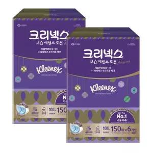 크리넥스 보습 에센스 로션 미용 티슈 휴지 150매 6개입 2팩 GST MNS