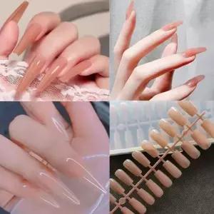 네일아트 말랑말캉 투명 Nude팁 240p포장 4종 각8칼라