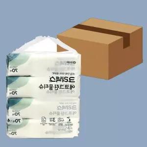 크리넥스 에코그린 저자극 생분해 물티슈 무향 24개입 민감피부 70매