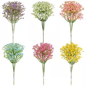 꽃철사 6PCS 미니 29CM 인공 꽃 실크 인테리어에 수제 대한 파티 홈 꽃다발 GYP