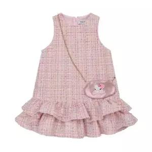 [갤러리아] 프렌치캣 여아가을 데일리 핑크 트위드 가방 원피스 Q64DDO252