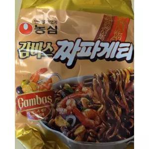 농심 감바스 짜파게티 137g 4봉 548g 짜장라면