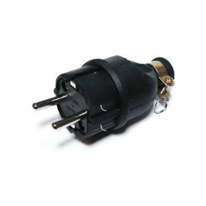 고무플러그 / AC 220V 일자 측면 접지 접지형 고무 꽂음 프러그 콘센트 전기 전선 전원 코드 플러그 일자형
