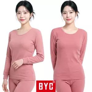 BYC 에어메리 여성 내복 세트 면 삼중직 겨울 여자 내의 BYT6683