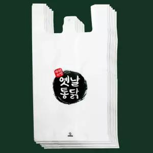 /배) 옛날통닭 끈봉투 (28x52cm) 1000장-비닐끈봉투 치킨배달 포장