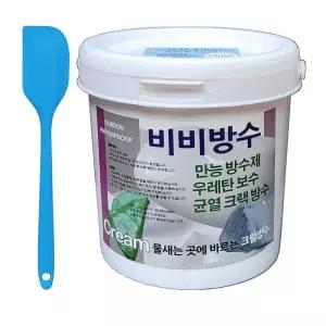 방수크림 크랙보수 우레탄 보수제 크림방수 1.2kg 물새는곳에 바르고 메꾸는 간편 방수제 - 흰색,투명,회색,녹색