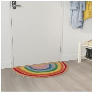 이케아 PILLEMARK 필레마르크 도어매트 실내 무지개색 50x90cm 504.810.11