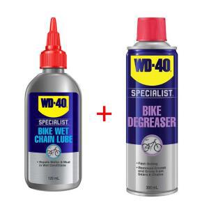 WD-40 자전거오일 바이크 스페셜리스트 습식120ml+디그리서300ml 스프레이타입 세트구성 WD40