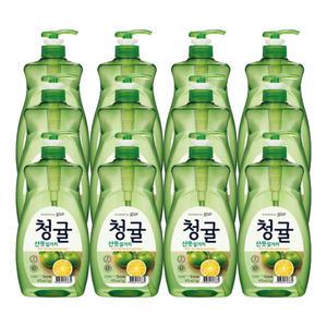 라이온 참그린 청귤 산뜻 주방세제 1kg 용기 12개
