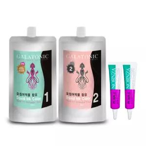 갈라토닉 오징어먹물염색약 6N밝은갈색 1제2제 1세트 헤어앰플 2개