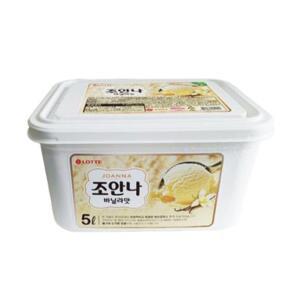 조안나 바닐라맛 5L 1통 떠먹는 아이스크림 대용량 업소용 까페 식당 아포가토 와플 크로플 브레드