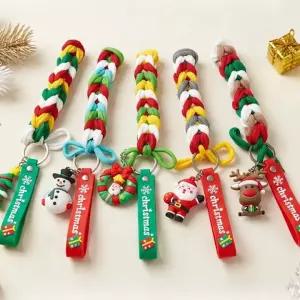 크리스마스 업사이클링 프리미엄 양말목공예 X-mas 열쇠고리 키링 만들기
