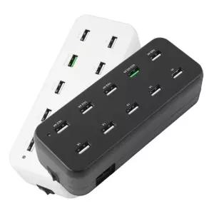 10포트 USB 멀티탭 멀티 충전 퀵차지 고속 충전 1포트 핸드폰 스마트폰 태블릿 10구 충전기 LS414