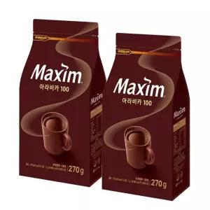 동서 맥심 아라비카 100 리필커피 270g 2개 블랙 알커피