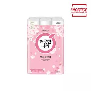 깨끗한나라 허브가든벚꽃 27mX30롤 화장지 두루마리휴지 휴지
