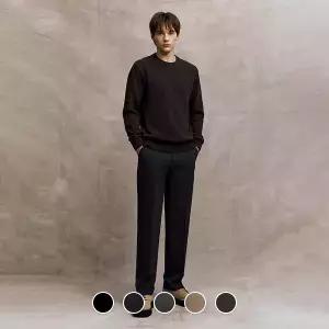 114915 브러시드 테이퍼드 히든밴딩 슬랙스
