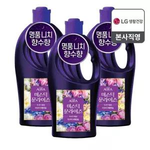 아우라 30일지속 초고농축 퍼퓸캡슐 섬유유연제 미스틱문라이즈 1L 3개