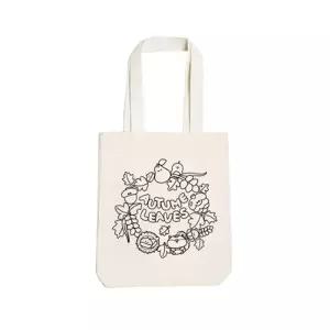 30x30cm 가을 낙엽 과일 열매 도안색칠 보조가방 에코백 5p 그리기놀이추천 아동