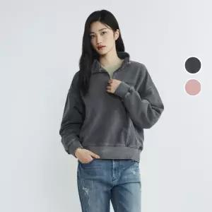 [롯데백화점]버커루 여성 그래픽다잉 반집업 맨투맨 티셔츠 B235TS560P