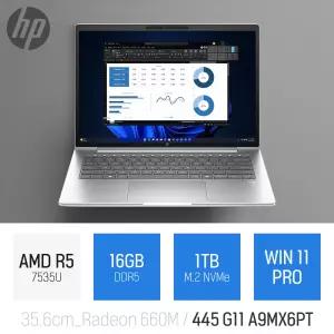 ⓒ HP 프로북 445 G11 A9MX6PT R5-7535U 16GB 1TB WIN11 / 가성비 사무 인강 14인치 PD충전 노트북