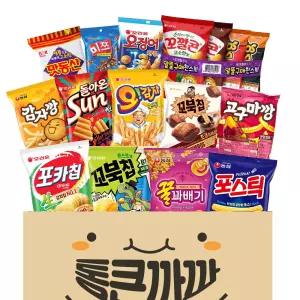 통큰까까 통큰 미니 봉지과자세트 16종 (꼬북칩 포스틱 꼬깔콘 미쯔 오감자