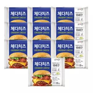동원 소와나무 슬라이스 체다 치즈 270g (18g x 15매) 10개