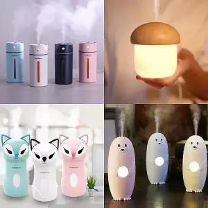 LED 미니가습기 모음 간편세척 저소음 인테리어 사무실 USB 휴대용 소형 가습기
