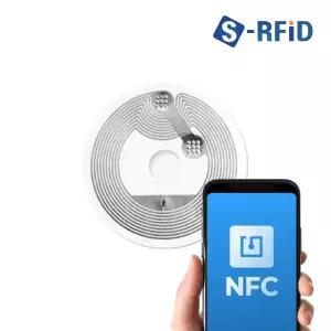 NFC 원형 Ntag213 칩 라벨 스티커 25mm 초미니 키링 CD 태그