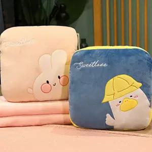 인테리어 거실 HND 극세사 사각 쿠션 담요 SET