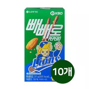 롯데 KBO 빼빼로 아몬드 삼성 라이온즈 37g 10개 씹는맛 어린이집