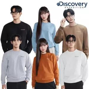 [디스커버리](강남점)[25FW] 디스커버리 봄/가을 기모X 남여공용 덴버 커플 맨투맨 티셔츠 세미오버핏 ...