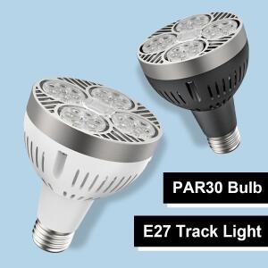 Par30 Led 조명 220v 24도 각도 파 램프 스포트라이트 3000k 4500k 35w 45w 트랙 E27 전구 에너지 절약 주