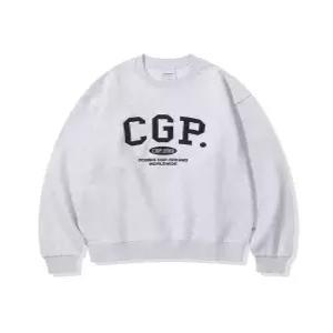 코드그라피 CODEGRAPHY 정품 24년 기모 VER. CGP 아치 로고 맨투맨-멜란지 그레이