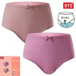 BYC BYC방수포흡수강화솔리드요실금삼각팬티2매입WCU5043