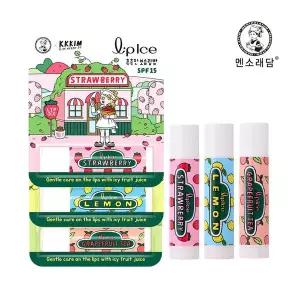 멘소래담 립아이스 립밤 KKKIM 스트로베리+레몬+자몽