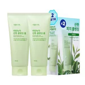 [촉촉약산성] 식물나라 어린녹차 산뜻 클렌징 폼 150ml (단품/더블기획) 103192