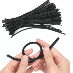 만들기 공예재료 검은색 모루 30CM 100개입 DIY 털철사 창의력 학습교구
