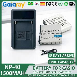 NP-40 충전기 1500mAh 배터리 카시오 엑실림 EX-Z600 카메라용