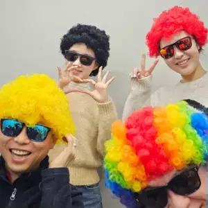 웃긴가발 인생사진 네컷 폭탄 뽀글머리 가발 블랙