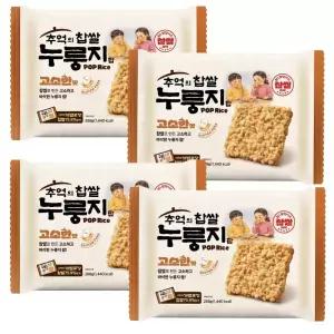추억의 찹쌀 누룽지 팝 과자 간식 고소한맛 24g 12p 4개