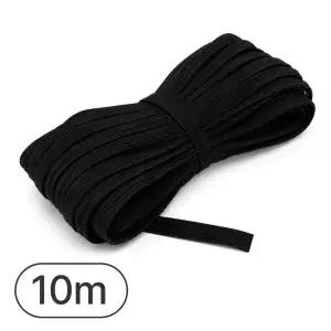 소요상점 고탄성 바지 고무줄 밴드 10mm 10m, 1개, 블랙