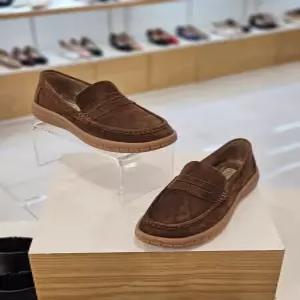 by 여성 스웨이드 퍼 안감 로퍼  3cm  112539007